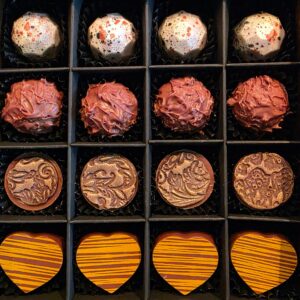 Großes Schokobärchen - Blick in die Schachtel
