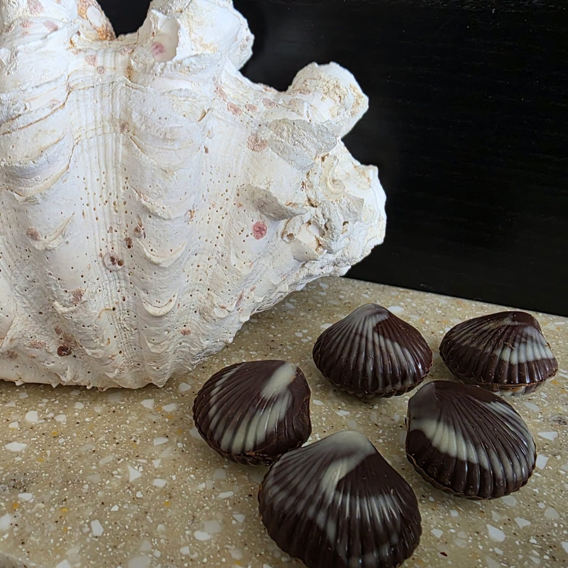 Meeresfrüchte aus Haselnussnougat